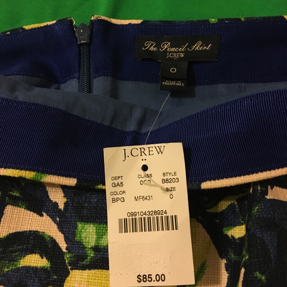 NWT J Crew pencil floral skirt - Picture 3 of 9